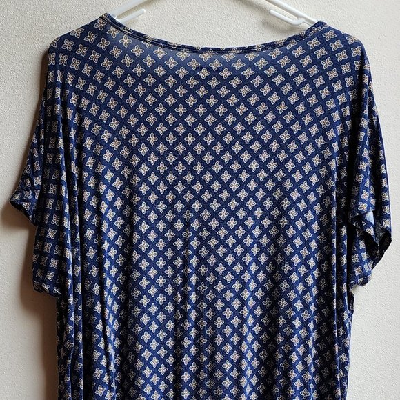 Land's End Geometric Print Scoop Neck Jersey Size Large - Picture 11 of 12